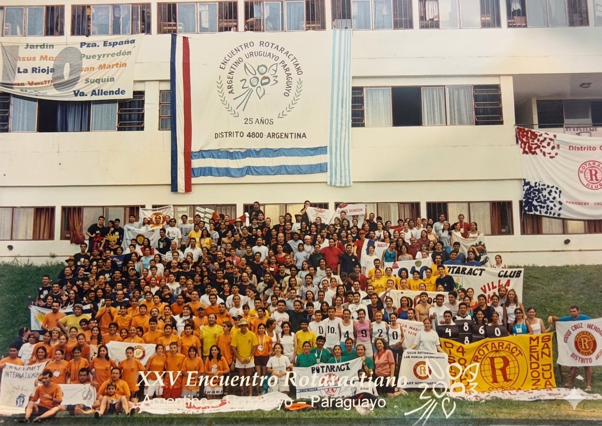 XXV Encuentro Rotaractiano Argentino-Uruguayo-Paraguayo, 2003 — multinational Rotaract gathering with hundreds of members from Argentina, Uruguay, and Paraguay